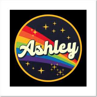 Ashley // Rainbow In Space Vintage Style Posters and Art